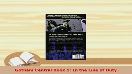 Download  Gotham Central Book 1 In the Line of Duty Free Books