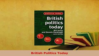 PDF  British Politics Today  Read Online