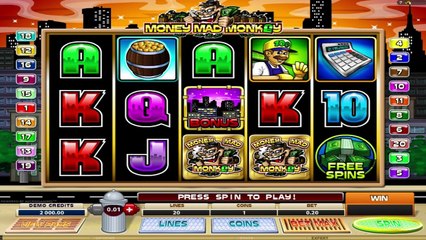 Money Mad Monkey ilmainen kasino kolikkopeli Microgaming Video Esikatselu