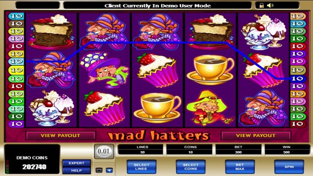 Mad Hatters ilmainen kasino kolikkopeli Microgaming Video Esikatselu
