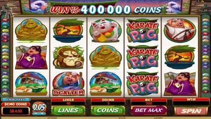 Karate Pig ilmainen kasino kolikkopeli Microgaming Video Esikatselu