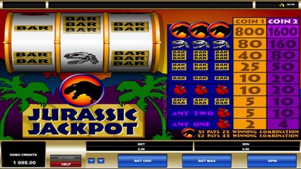 Jurassic Jackpot ilmainen kasino kolikkopeli Microgaming Video Esikatselu