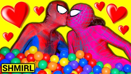 PINK SPIDERGIRL vs SPIDERMAN HULK Hide And Seek Indoor Playground SPIDERMAN in Real Life Fun SHMIRL (1080p)