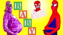 Pregnant Spiderman & Pink Spidergirl Pregnant! Spiderbaby is Born! Funny Superhero Fun in Real Life (720p)