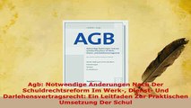 PDF  Agb Notwendige Anderungen Nach Der Schuldrechtsreform Im Werk Dienst Und Free Books