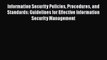 [PDF] Information Security Policies Procedures and Standards: Guidelines for Effective Information