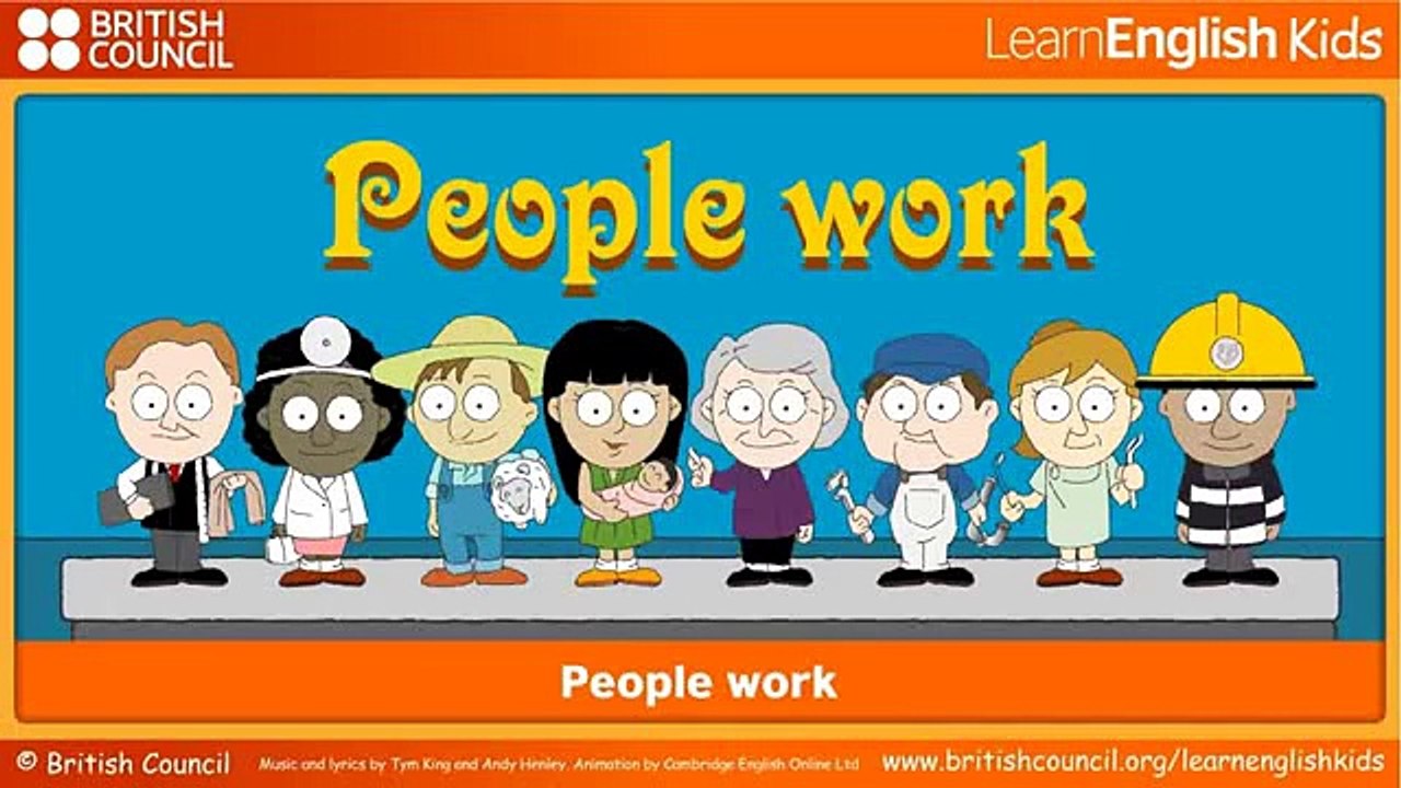 035 People work, Nursery Rhymes & Kids Songs, Learn English Kids, British Council 16 05 2016 360p'