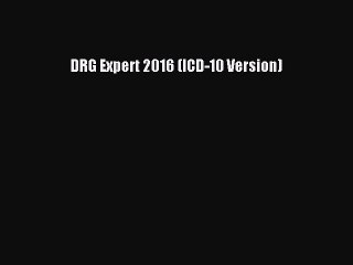 Download DRG Expert 2016 (ICD-10 Version) PDF Online