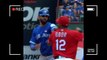 Rangers player punches Jose Bautista in the face during huge bench-clearing brawl