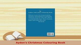 PDF  Aydens Christmas Colouring Book PDF Online