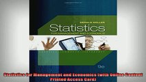 READ FREE Ebooks  Statistics for Management and Economics with Online Content Printed Access Card Full EBook