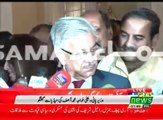 Khawaja Asif talks with media in Islamabad