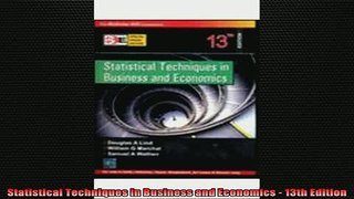 FREE EBOOK ONLINE  Statistical Techniques in Business and Economics  13th Edition Online Free