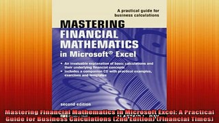 READ book  Mastering Financial Mathematics in Microsoft Excel A Practical Guide for Business Free Online