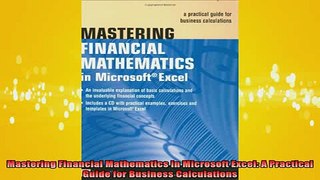 READ book  Mastering Financial Mathematics in Microsoft Excel A Practical Guide for Business Free Online