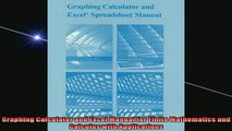 FREE EBOOK ONLINE  Graphing Calculator and Excel Manual for Finite Mathematics and Calculus with Applications Full EBook