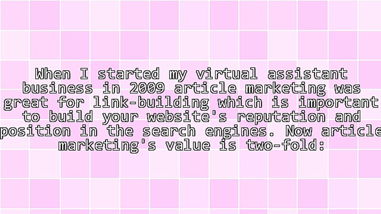 Article Marketing Strategy for Your Marketing Plan