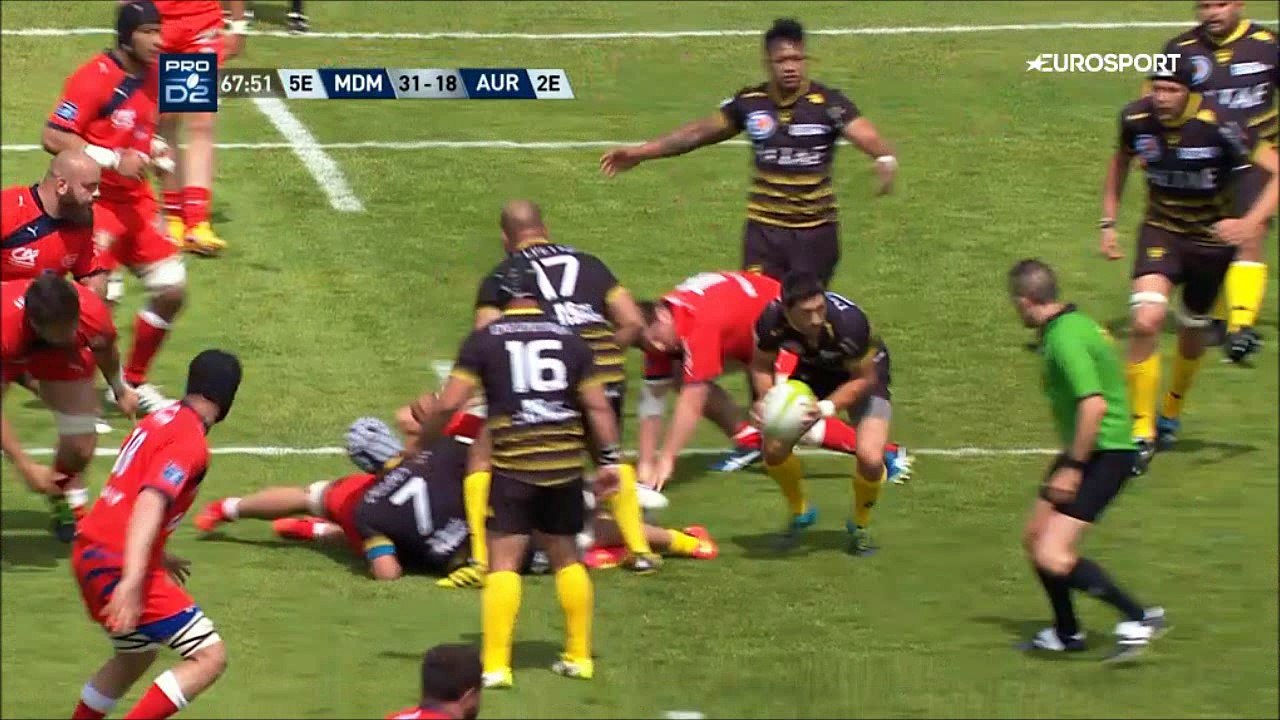 SITE OFFICIEL STADE MONTOIS RUGBY - ESSAI 6 V. SALAWA - STADE MONTOIS vs AURILLAC