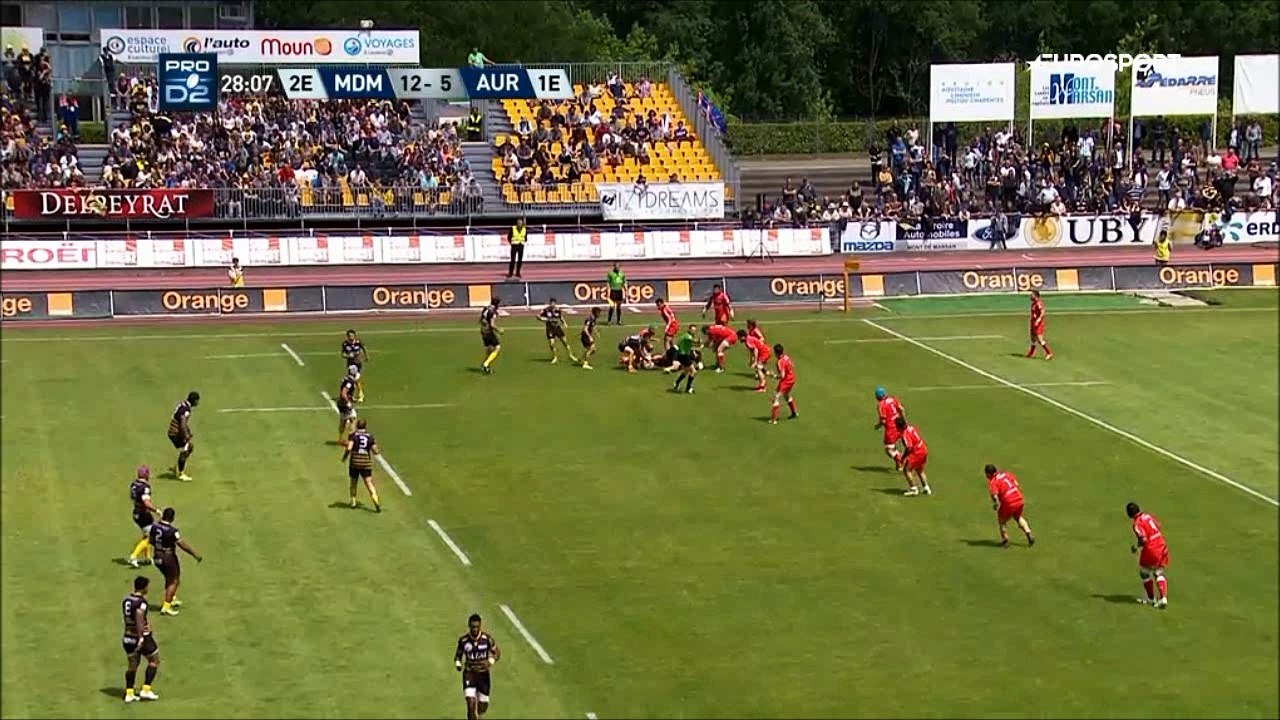 SITE OFFICIEL STADE MONTOIS RUGBY - ESSAI 3 V. SALAWA - STADE MONTOIS vs AURILLAC