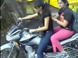 Crazy Girls falls off a Bike Ride