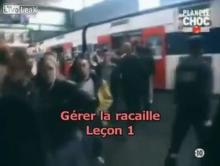 France politie is gedrag van groep asielzoekers zat