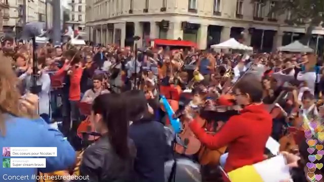Bella Ciao et Ravel joués par l' Orchestre Debout place de la République à Paris