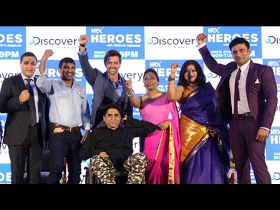 Hrithik Roshan at the launch of the new Discovery show HRX Heroes