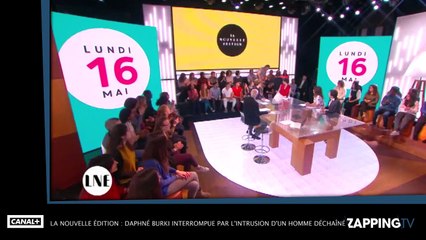 La Nouvelle Edition : Daphné Burki interrompue par l'intrusion d'un homme déchaîné en plein direct (VIDEO)