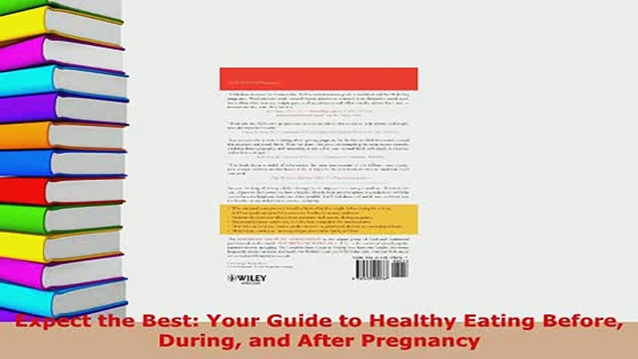 PDF  Expect the Best Your Guide to Healthy Eating Before During and After Pregnancy PDF Online