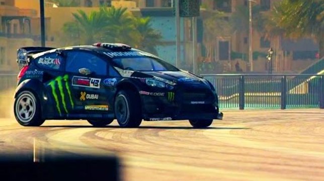 Ken Block performs insane donut drifts in Dubai's streets