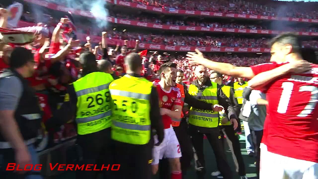 SL Benfica 4 - 1 Nacional (Golos com relato Antena 1) TRICAMPEÕES!