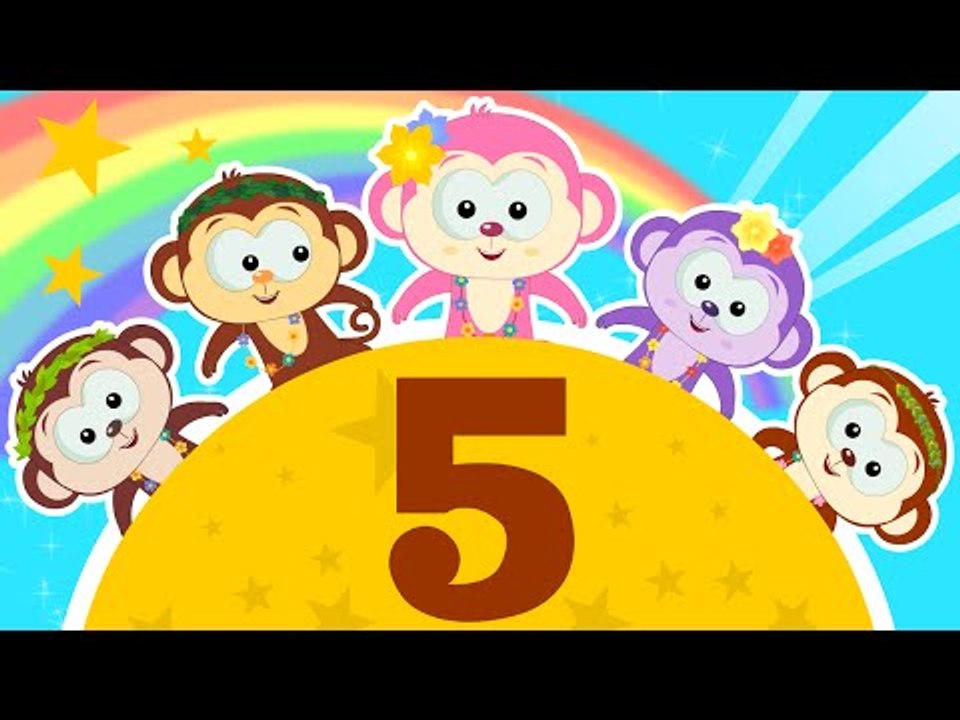Five Little Monkeys Jumping On The Bed - Nursery Rhymes - Popular Nursery Rhymes by KidsHome