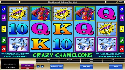 Crazy Chameleons ilmainen kasino kolikkopeli Microgaming Video Esikatselu