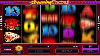 Burning Desire ilmainen kasino kolikkopeli Microgaming Video Esikatselu