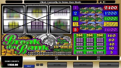 Break da Bank ilmainen kasino kolikkopeli Microgaming Video Esikatselu