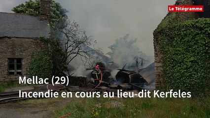 Mellac (29). Incendie en cours au lieu-dit Kerfeles