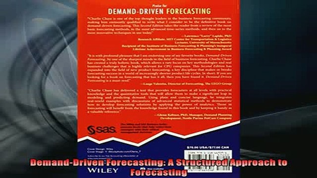 READ book DemandDriven Forecasting A Structured Approach to Forecasting Full EBook