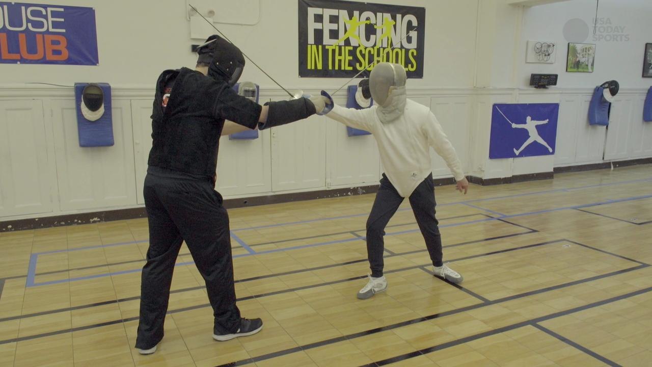Gunning for glory: Tim Gunn of 'Project Runway' takes up fencing