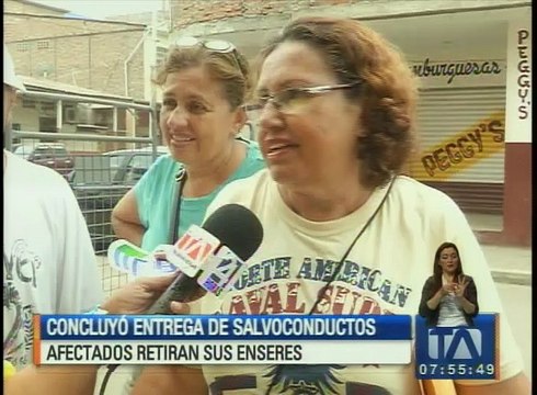 Concluyó entrega de salvoconductos para ingresar a la zona cero