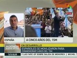 España: miles conmemoran 5 años del 15M en puertas de nuevos comicios