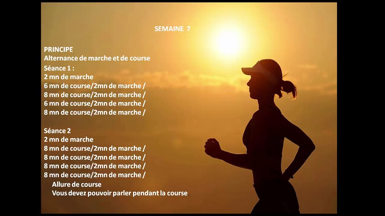 COURIR 30 mn au bout de 12 Semaines (semaine 7 et 8)
