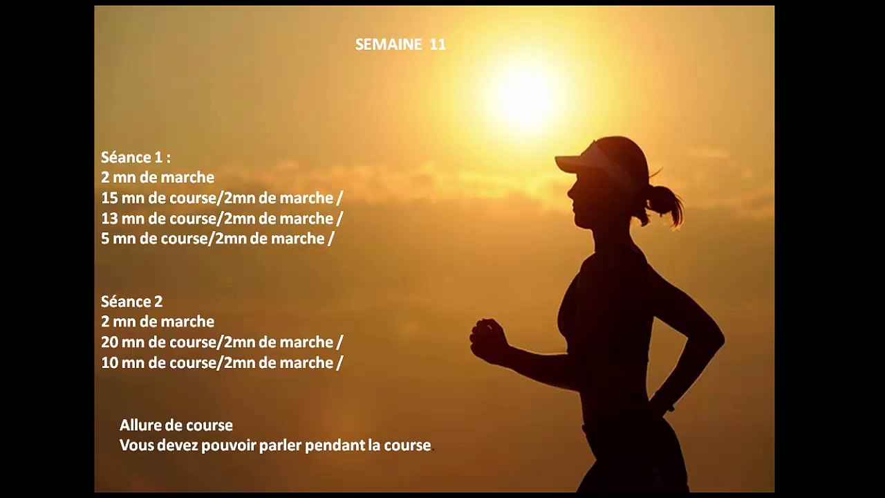 COURIR 30 mn au bout de 12 Semaines (semaine 11 et 12)