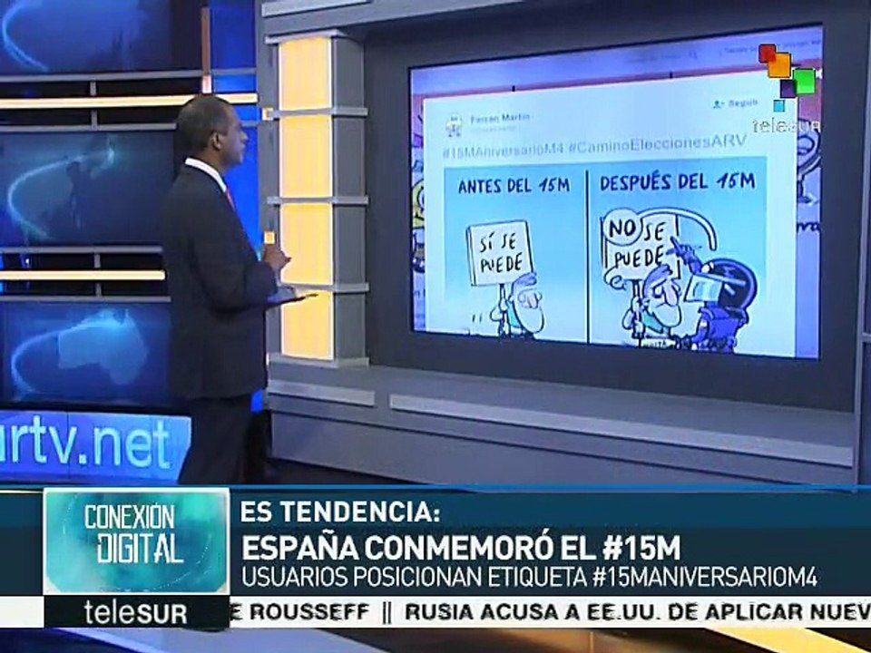 Internautas conmemoran en redes sociales 5 años del inicio del 15M