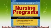 best book  Nursing Programs 2006 11 ed Petersons Nursing Programs