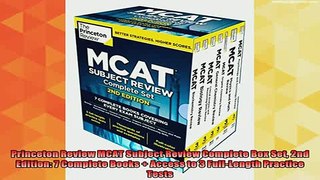 read here  Princeton Review MCAT Subject Review Complete Box Set 2nd Edition 7 Complete Books