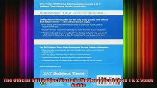 new book  The Official SAT Subject Tests in Mathematics Levels 1  2 Study Guide