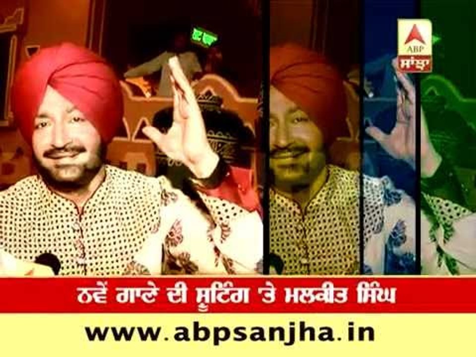 Malkit Singh shoots for new Bhangra song