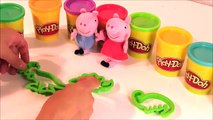 Pig George da Familia Peppa pig Tem Medo do Dinossauro de Massinha de modelar Play-doh