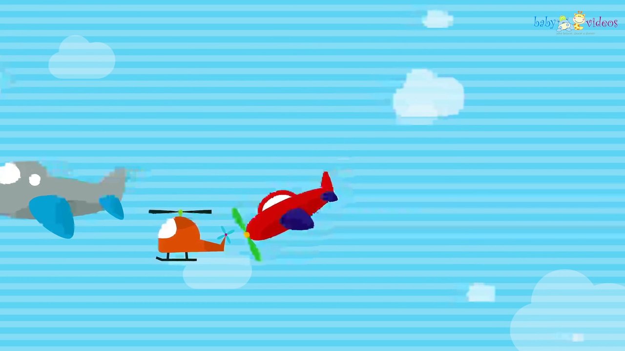 Música para Bebê Dormir com Ilustração do Céu, Nuvens e Aviões