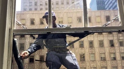 Laveur de vitres à New York